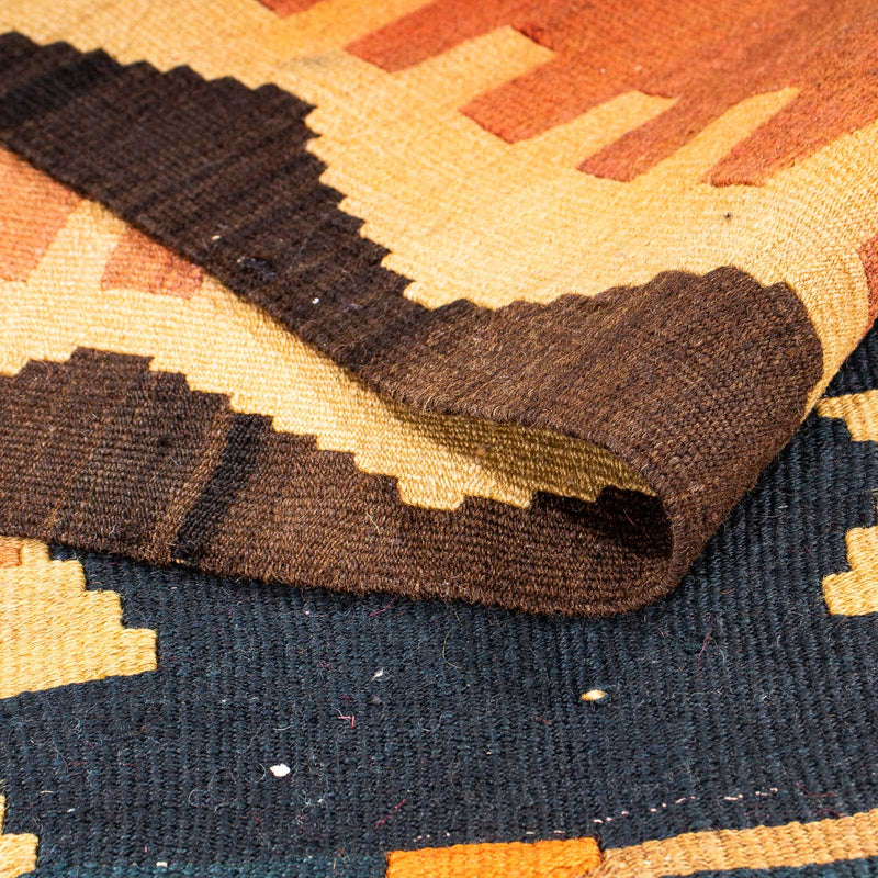 Tappeto corsia Tappeto Kelim - Vecchio - 375 x 124 cm - multicolore