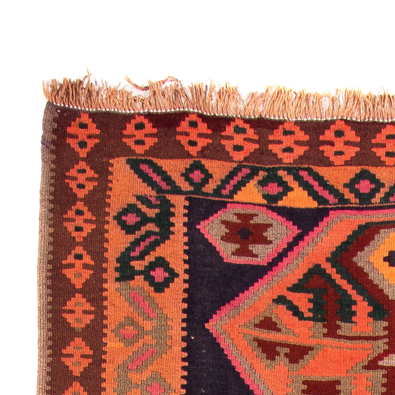 Tappeto corsia Tappeto Kelim - Vecchio - 320 x 145 cm - multicolore