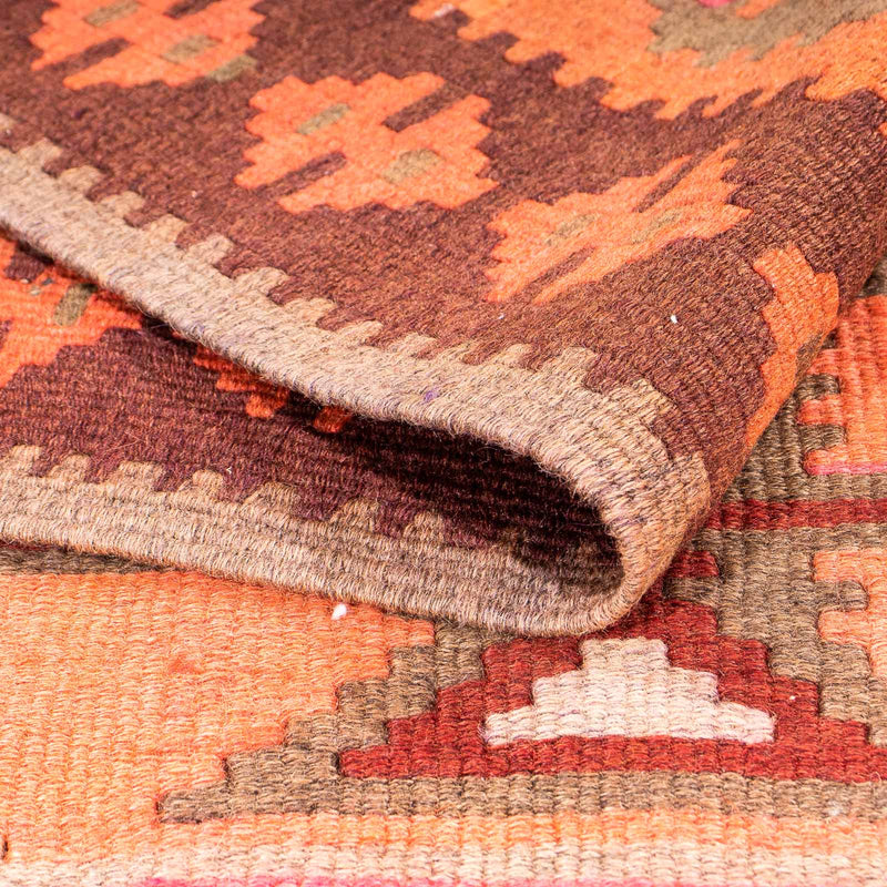 Tappeto corsia Tappeto Kelim - Vecchio - 320 x 145 cm - multicolore