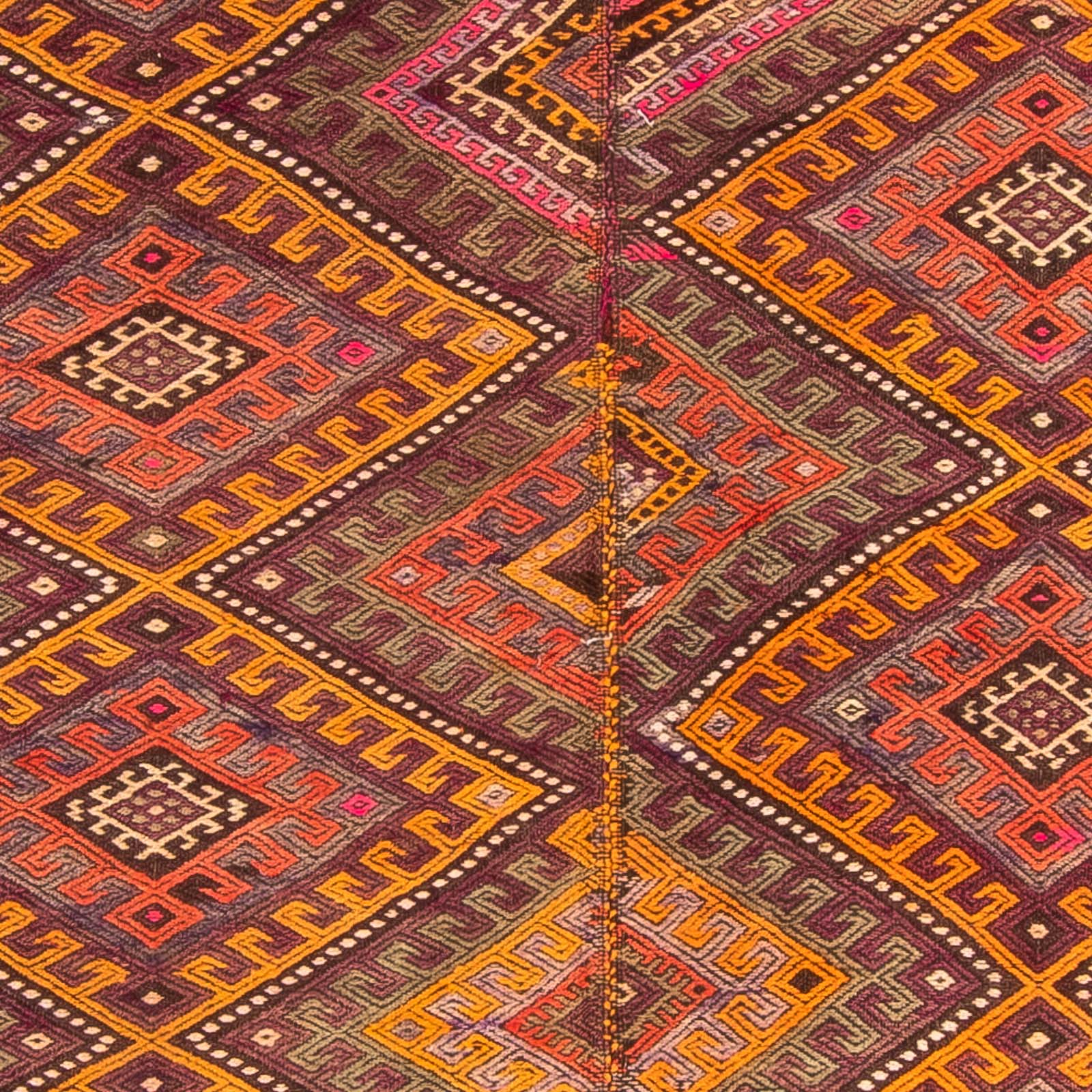 Tappeto corsia Tappeto Kelim - Vecchio - 370 x 140 cm - multicolore