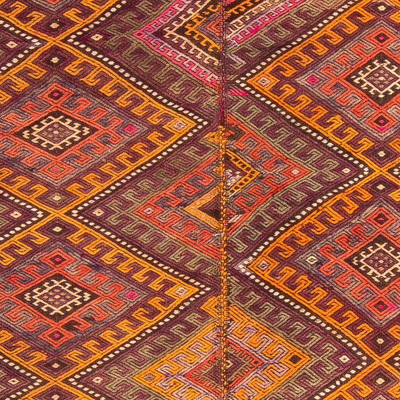 Tappeto corsia Tappeto Kelim - Vecchio - 370 x 140 cm - multicolore
