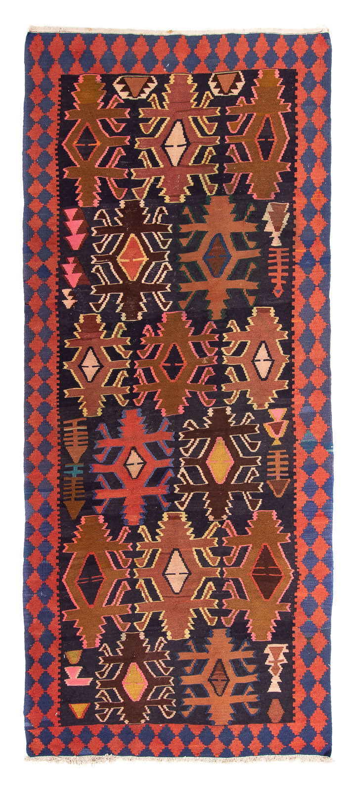 Tappeto corsia Tappeto Kelim - Vecchio - 300 x 135 cm - multicolore