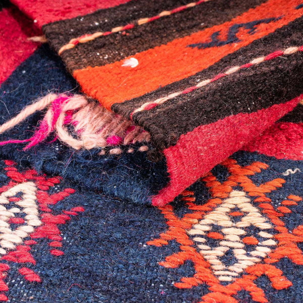 Tappeto Kelim - Vecchio - 200 x 155 cm - multicolore