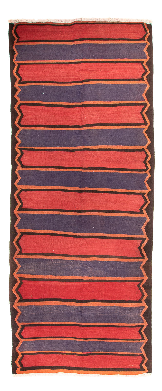 Tappeto corsia Tappeto Kelim - Vecchio - 385 x 155 cm - marrone