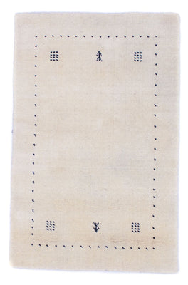 Tappeto Gabbeh - Softy - 90 x 60 cm - bianco naturale