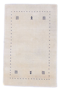 Tappeto Gabbeh - Softy - 90 x 60 cm - bianco naturale