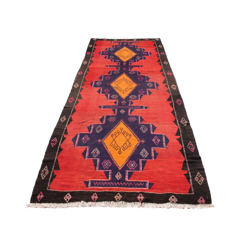 Tappeto corsia Tappeto Kelim - Vecchio - 385 x 150 cm - multicolore