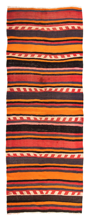 Tappeto corsia Tappeto Kelim - Vecchio - 295 x 120 cm - multicolore