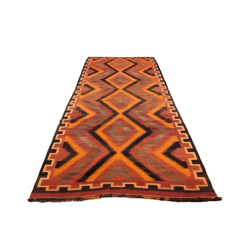 Tappeto corsia Tappeto Kelim - Vecchio - 320 x 140 cm - multicolore