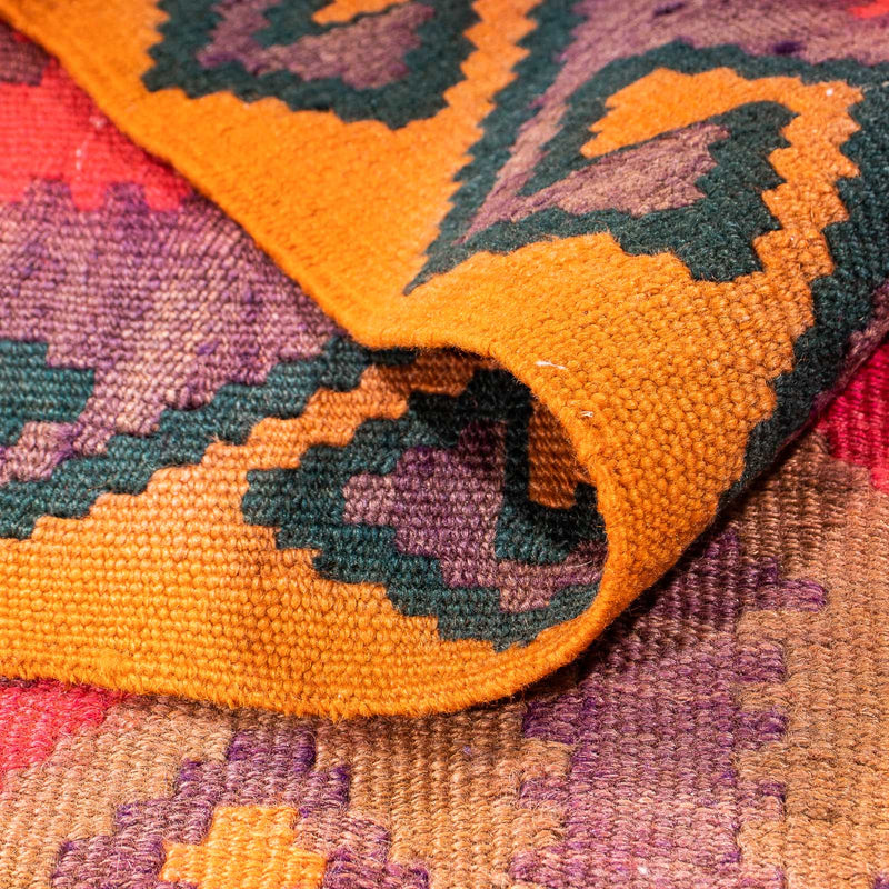 Tappeto corsia Tappeto Kelim - Vecchio - 305 x 80 cm - multicolore