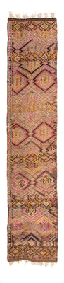 Tappeto corsia Tappeto Kelim - Vecchio - 356 x 152 cm - multicolore