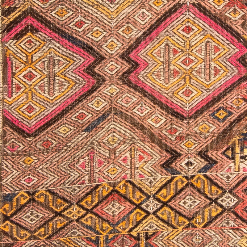 Tappeto corsia Tappeto Kelim - Vecchio - 356 x 152 cm - multicolore