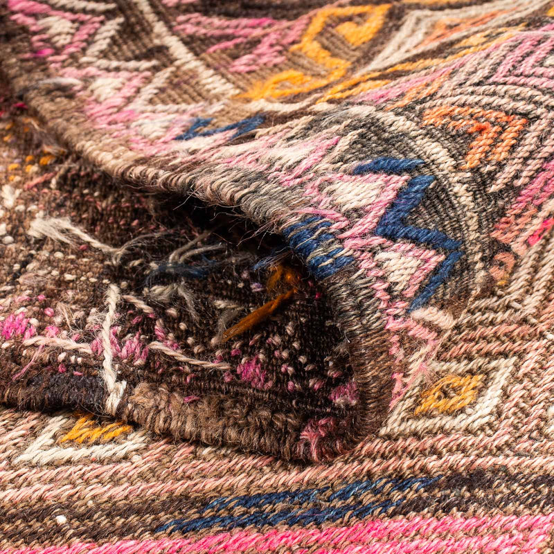 Tappeto corsia Tappeto Kelim - Vecchio - 356 x 152 cm - multicolore