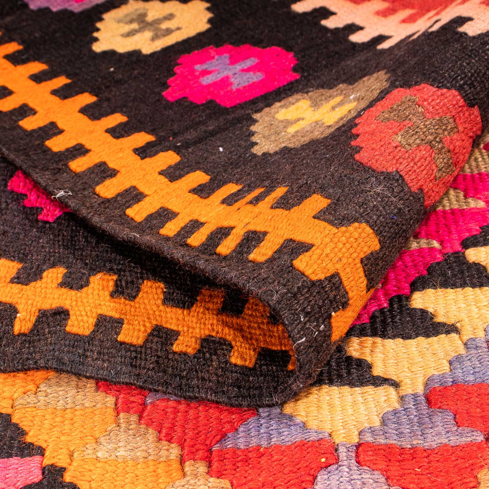 Tappeto corsia Tappeto Kelim - Vecchio - 400 x 155 cm - multicolore