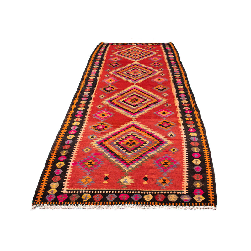 Tappeto corsia Tappeto Kelim - Vecchio - 400 x 155 cm - multicolore