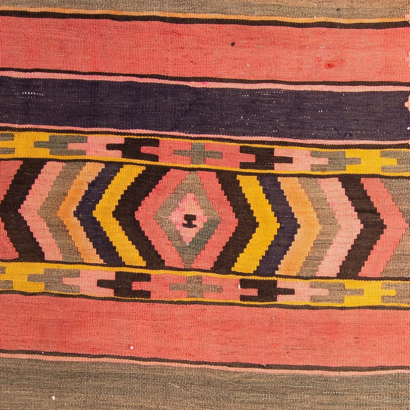 Tappeto corsia Tappeto Kelim - Vecchio - 300 x 125 cm - multicolore