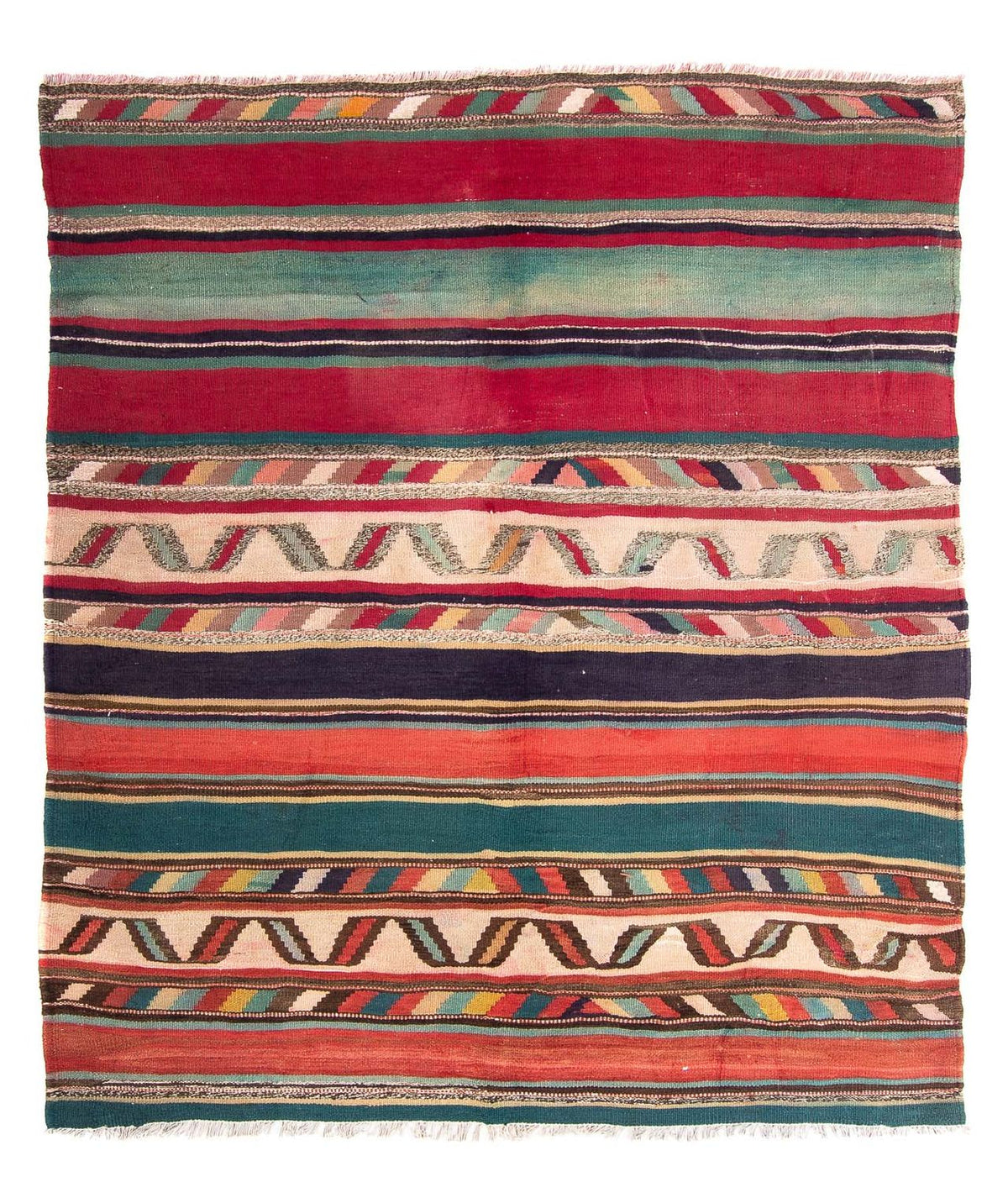 Tappeto Kelim - Vecchio - 204 x 184 cm - multicolore