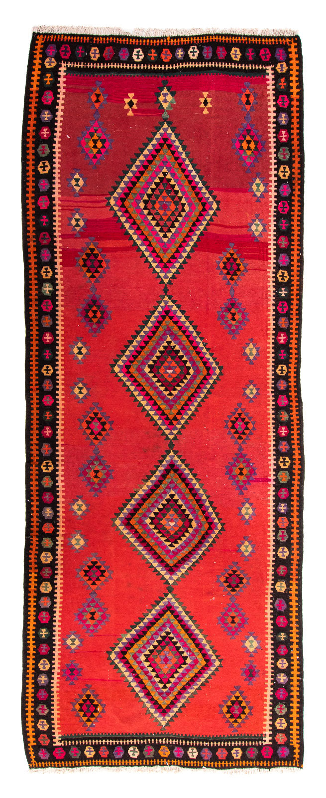 Tappeto corsia Tappeto Kelim - Vecchio - 390 x 155 cm - multicolore