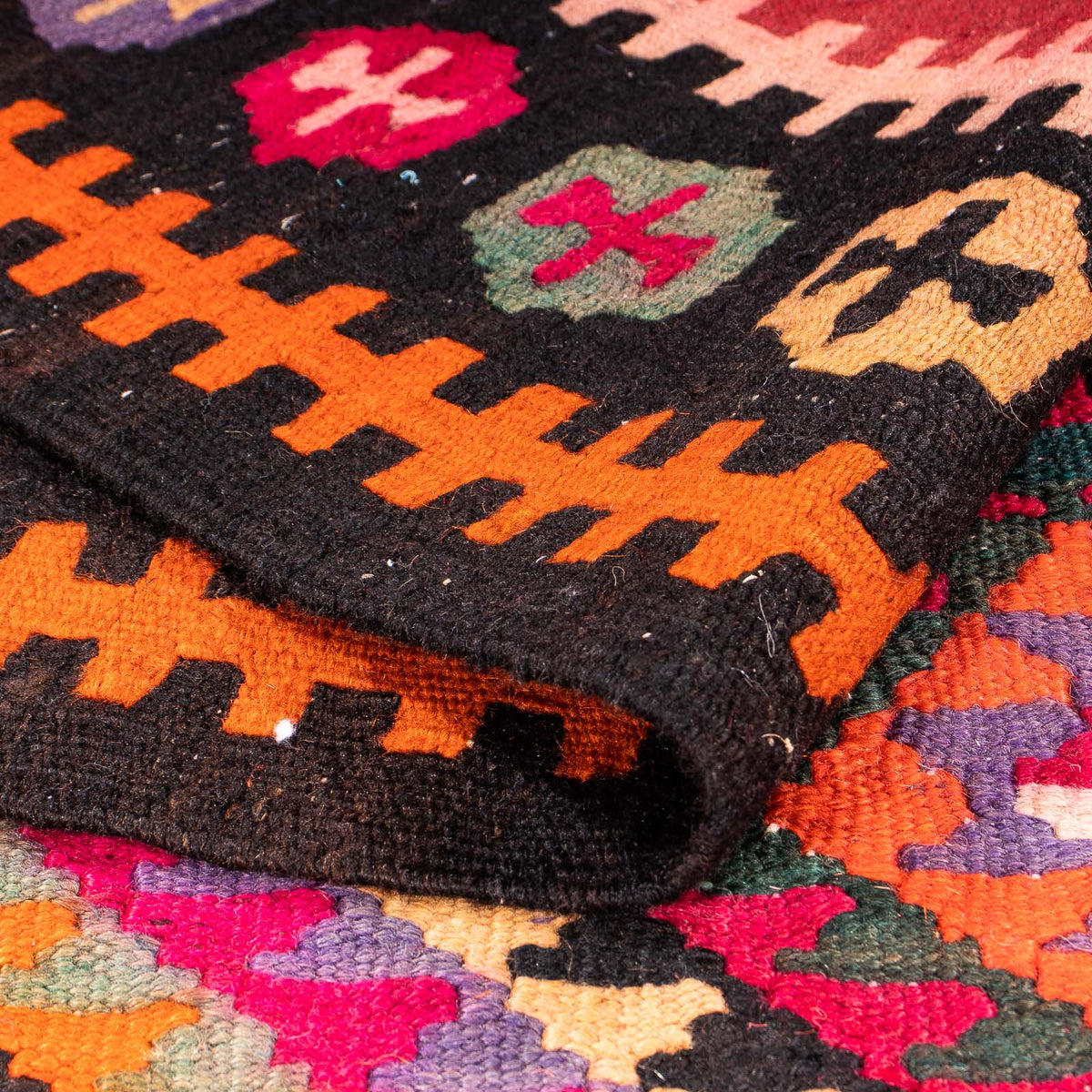 Tappeto corsia Tappeto Kelim - Vecchio - 390 x 155 cm - multicolore