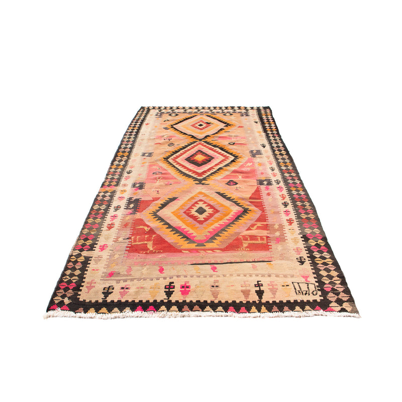 Tappeto corsia Tappeto Kelim - Vecchio - 275 x 150 cm - multicolore