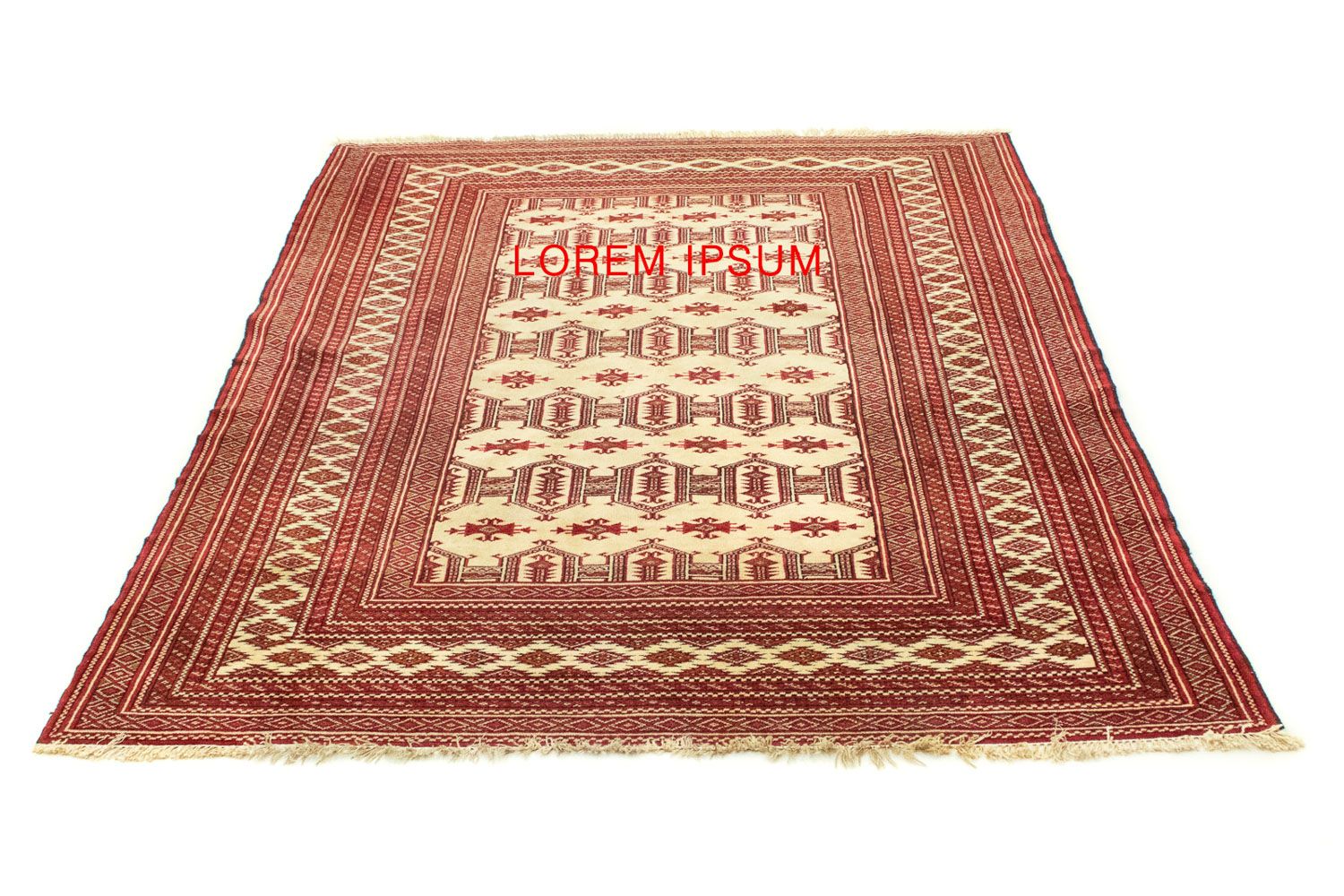 Tappeto Turkaman - 185 x 135 cm - rosso