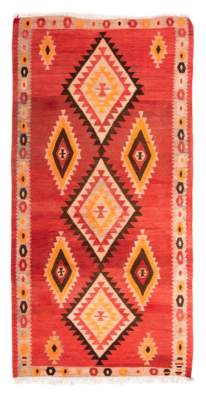Tappeto Kelim - Vecchio - 283 x 142 cm - multicolore