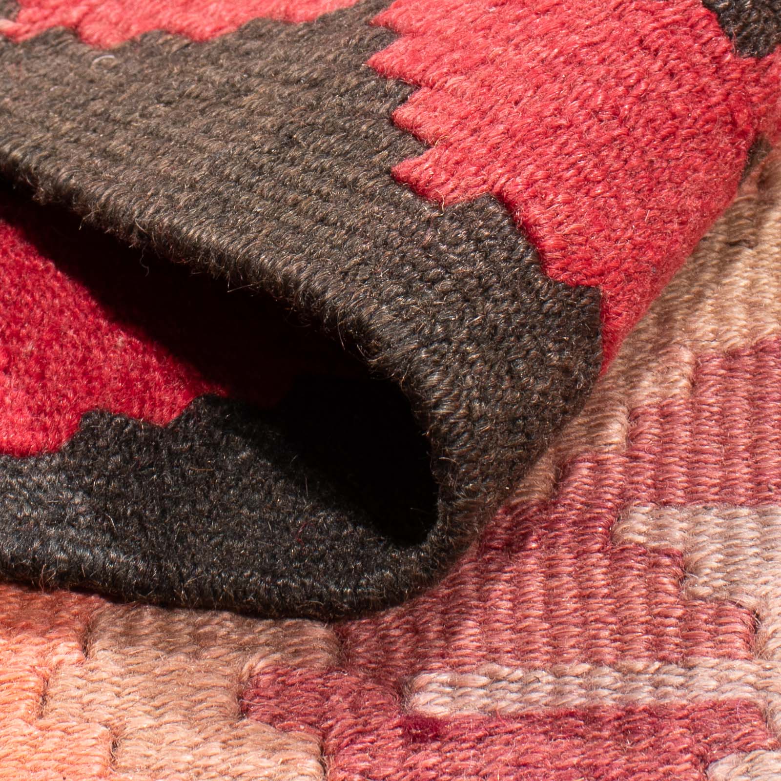 Tappeto corsia Tappeto Kelim - Vecchio - 435 x 200 cm - rosso chiaro
