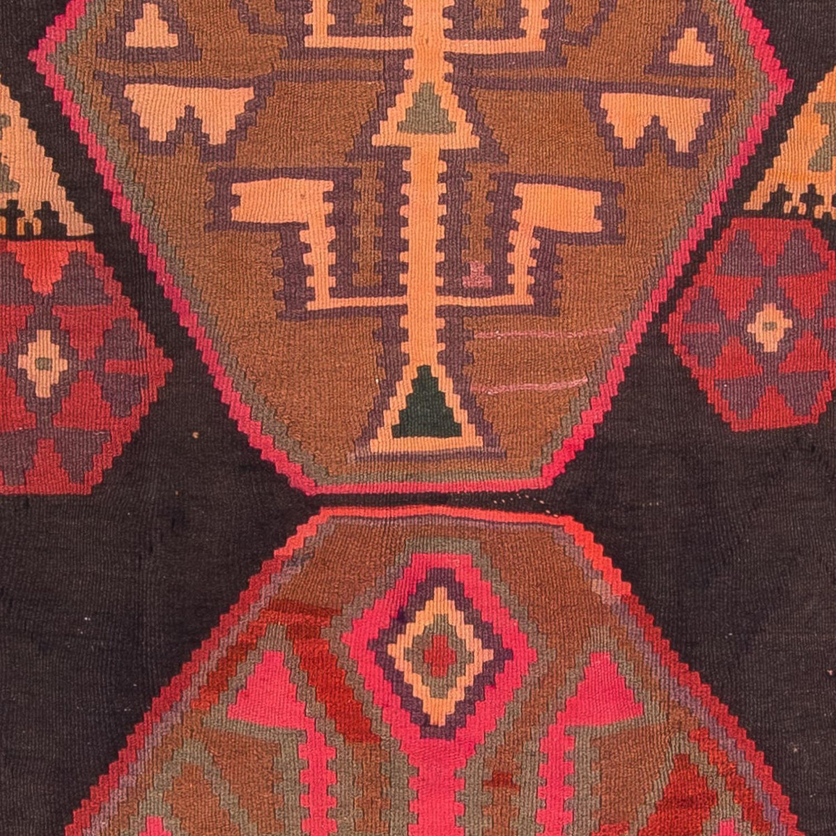 Tappeto corsia Tappeto Kelim - Vecchio - 340 x 150 cm - multicolore