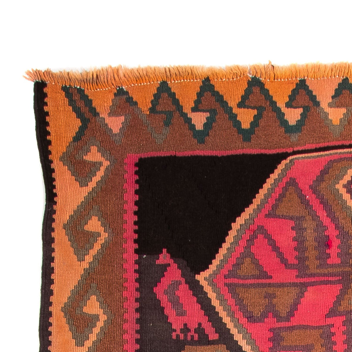 Tappeto corsia Tappeto Kelim - Vecchio - 340 x 150 cm - multicolore