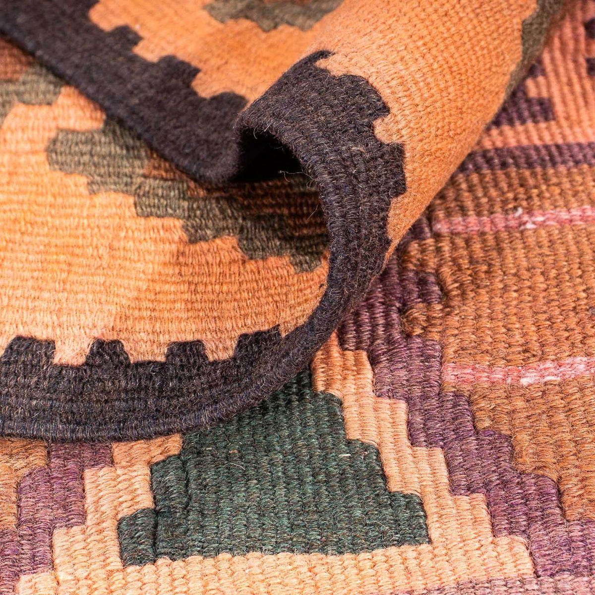 Tappeto corsia Tappeto Kelim - Vecchio - 340 x 150 cm - multicolore