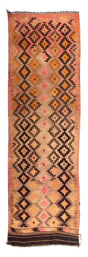 Tappeto corsia Tappeto Kelim - Vecchio - 350 x 120 cm - multicolore