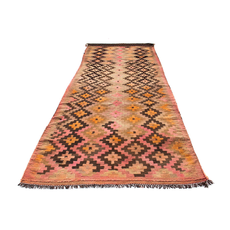 Tappeto corsia Tappeto Kelim - Vecchio - 350 x 120 cm - multicolore