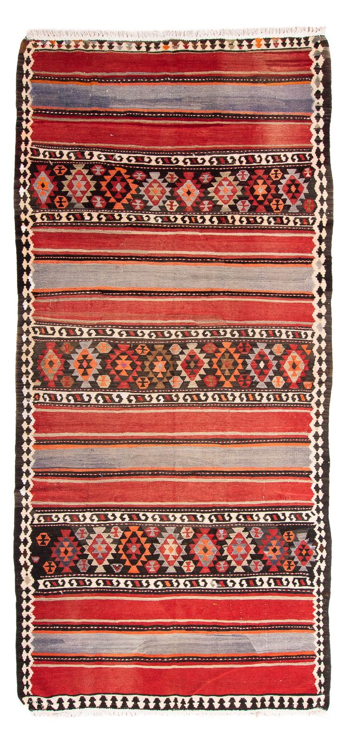 Tappeto corsia Tappeto Kelim - Vecchio - 310 x 140 cm - multicolore