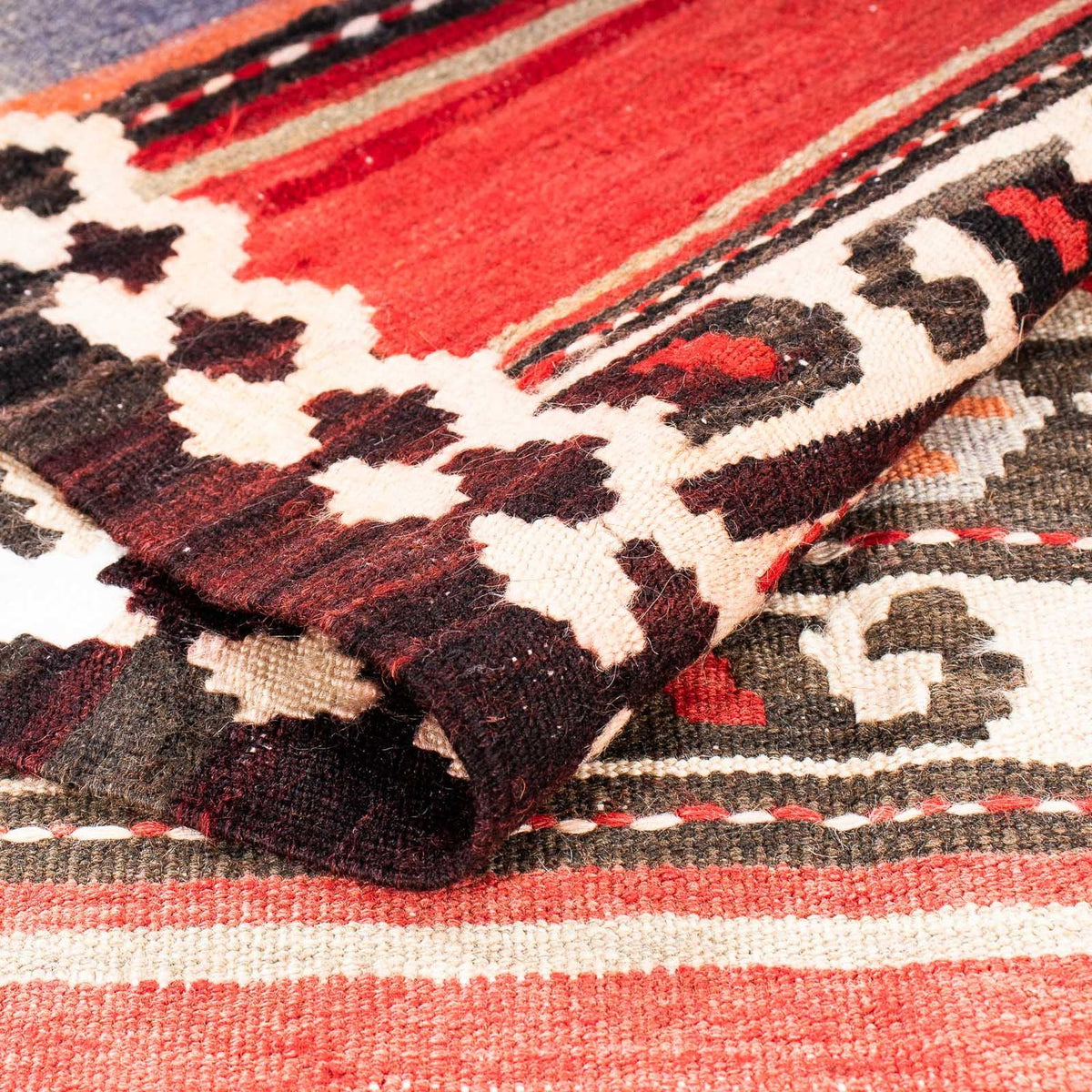 Tappeto corsia Tappeto Kelim - Vecchio - 310 x 140 cm - multicolore