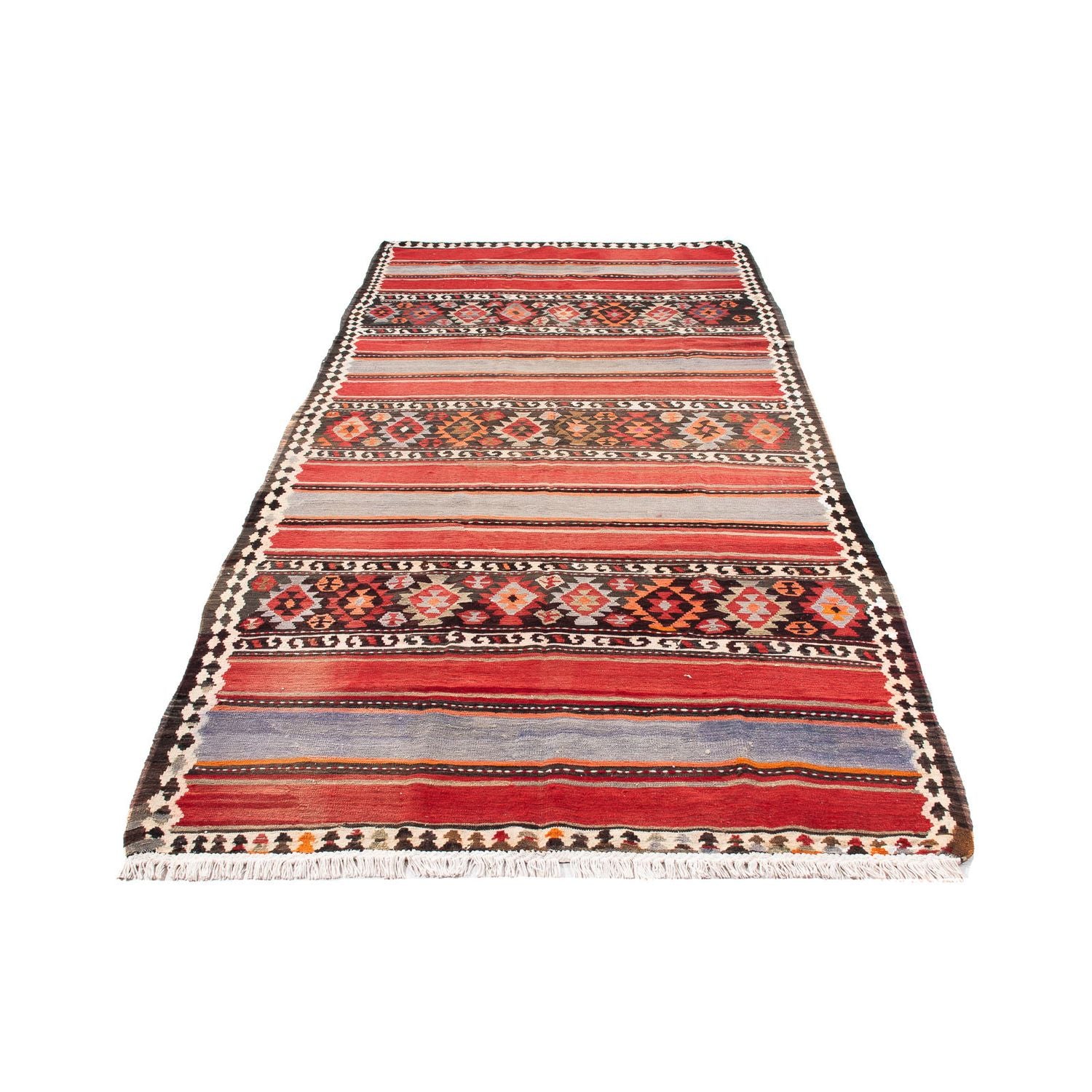 Tappeto corsia Tappeto Kelim - Vecchio - 310 x 140 cm - multicolore