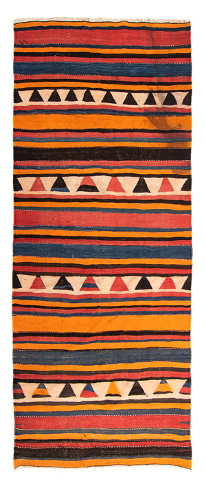 Tappeto corsia Tappeto Kelim - Vecchio - 260 x 163 cm - multicolore