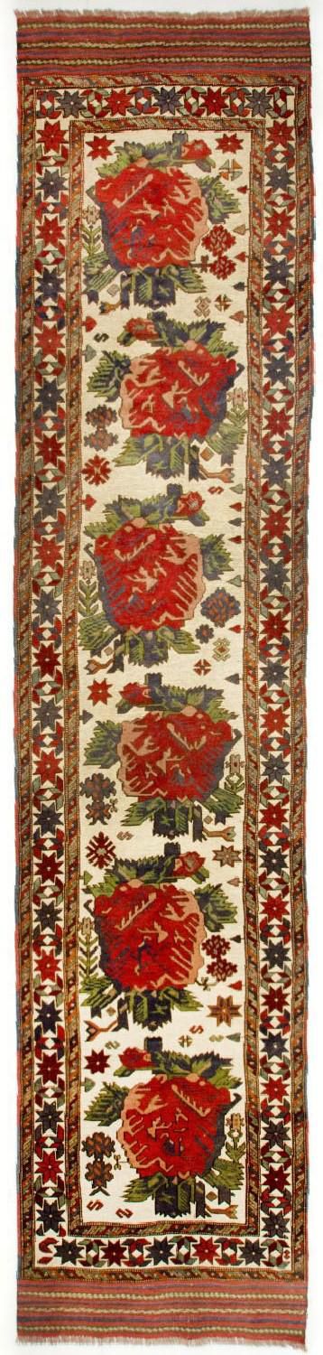 Tappeto corsia Tappeto Kelim - Orientale - 370 x 82 cm - beige