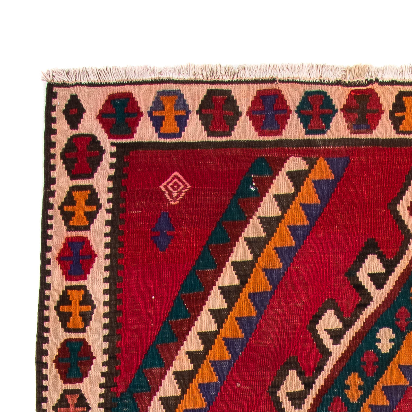 Tappeto corsia Tappeto Kelim - Vecchio - 323 x 167 cm - multicolore