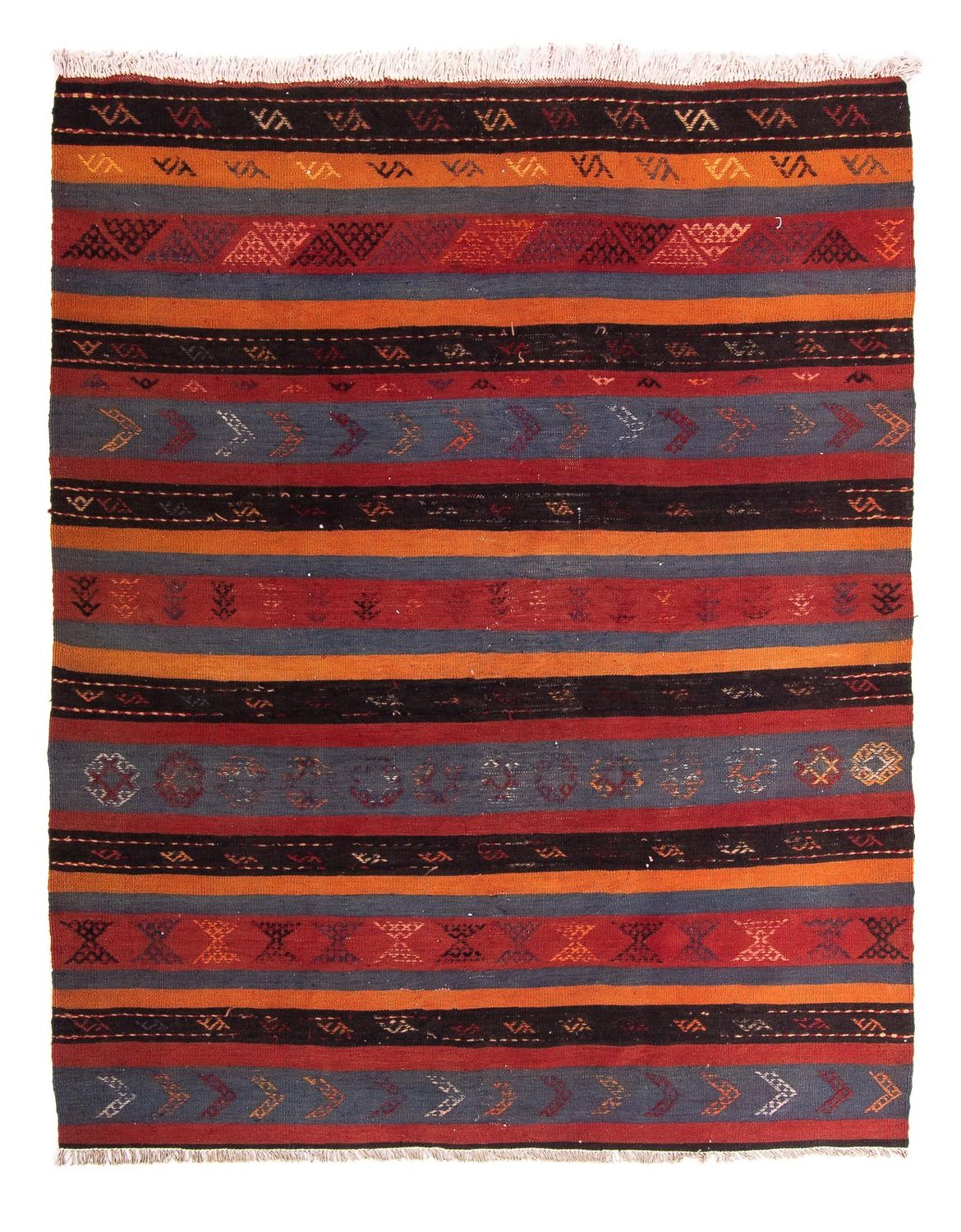 Tappeto Kelim - Vecchio - 205 x 160 cm - multicolore