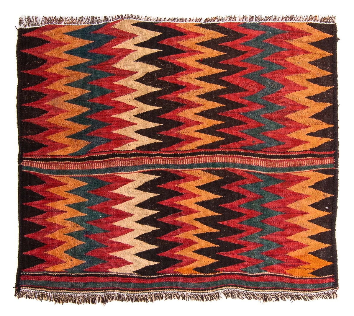 Tappeto Kelim - Vecchio quadrato  - 125 x 100 cm - multicolore