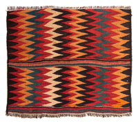 Tappeto Kelim - Vecchio quadrato  - 125 x 100 cm - multicolore