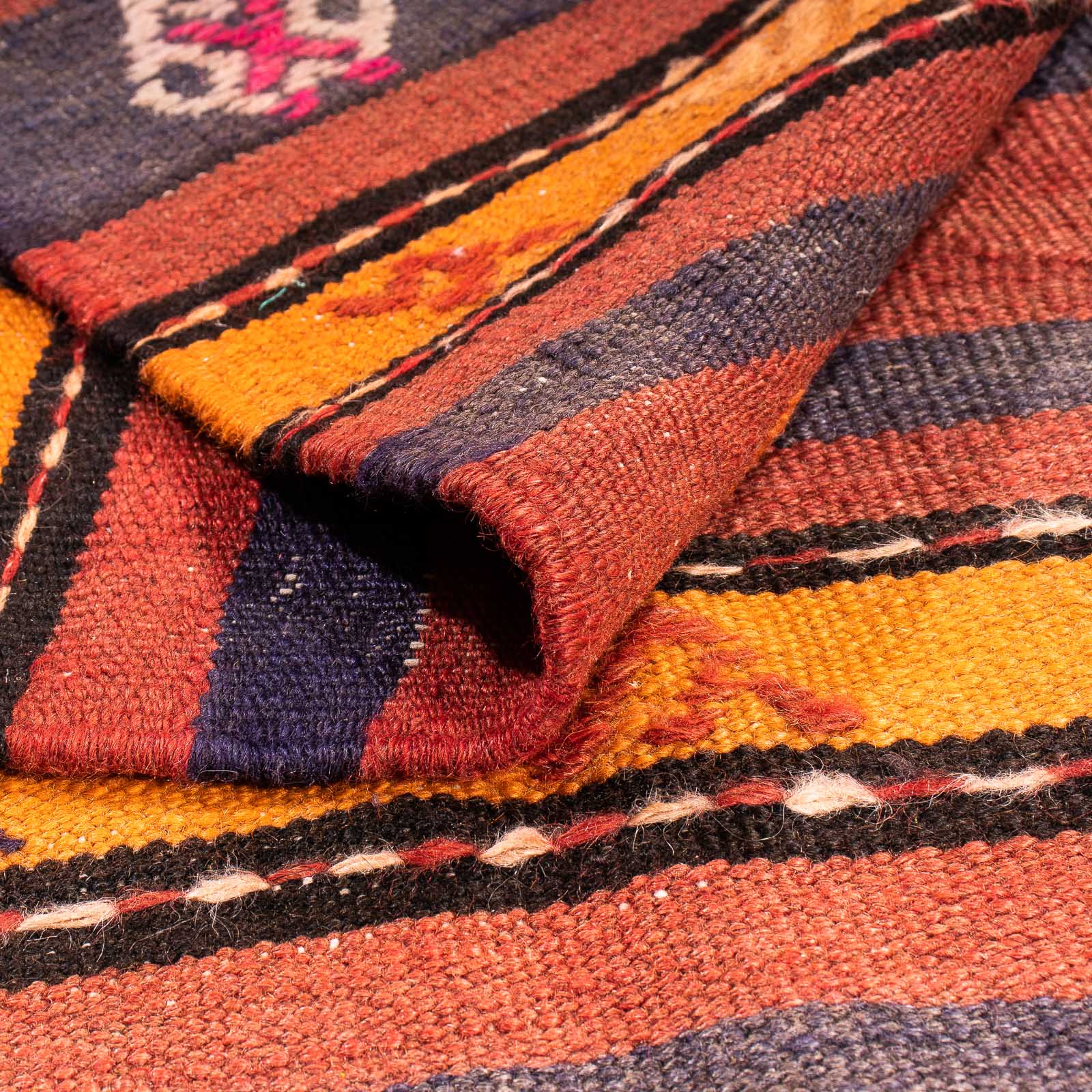 Tappeto Kelim - Vecchio quadrato  - 185 x 150 cm - multicolore