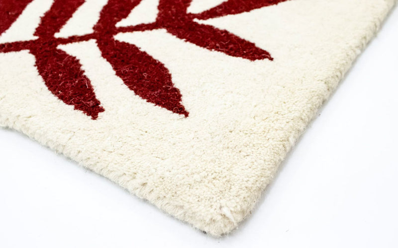 Tappeto di lana - 148 x 90 cm - beige