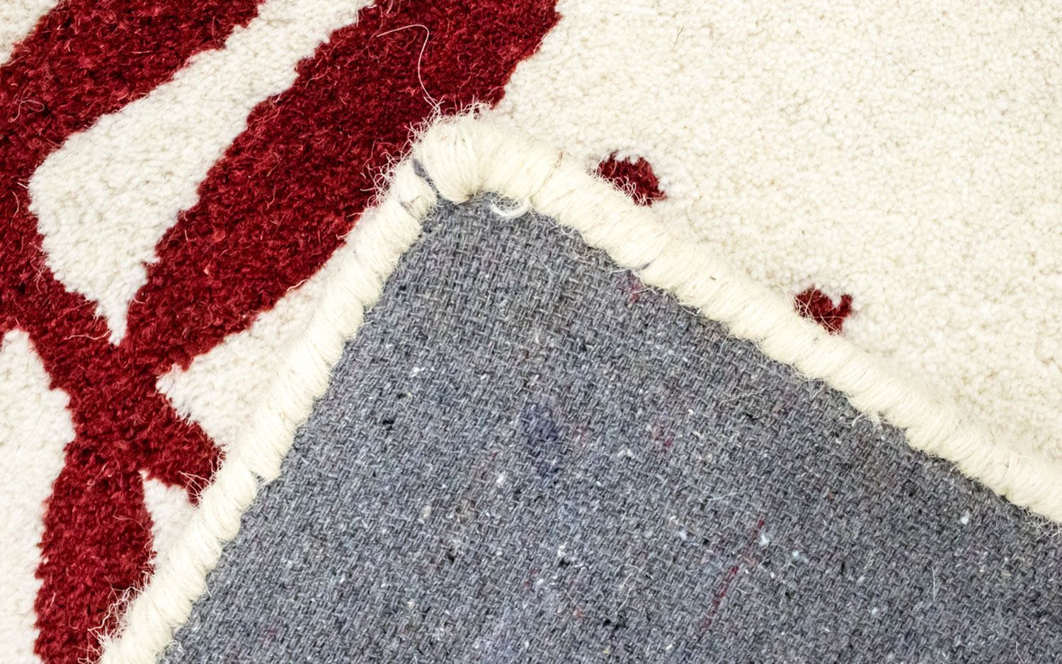 Tappeto di lana - 148 x 90 cm - beige