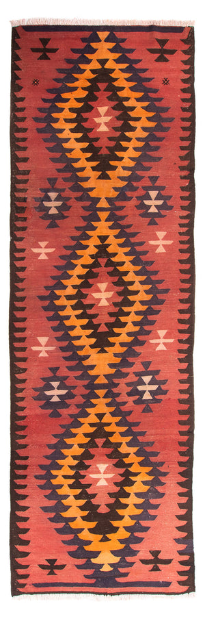 Tappeto corsia Tappeto Kelim - Vecchio - 390 x 130 cm - multicolore