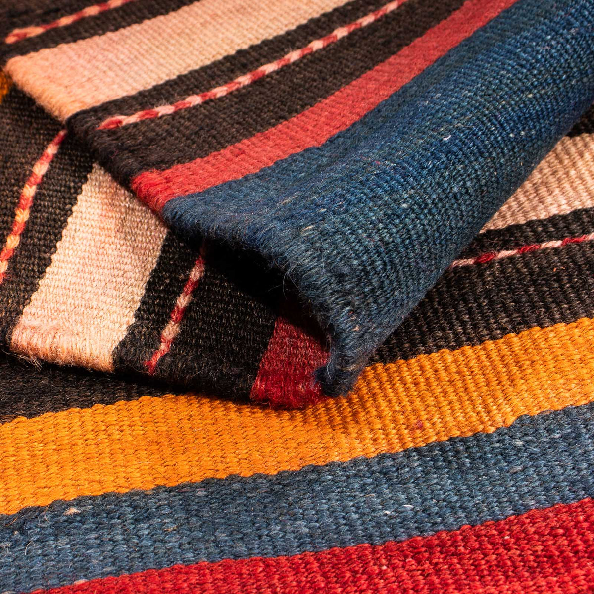 Tappeto Kelim - Vecchio - 200 x 165 cm - multicolore