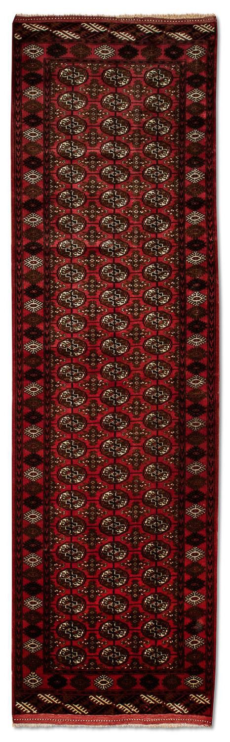 Tappeto corsia Tappeto afgano - Bukhara - 288 x 85 cm - rosso