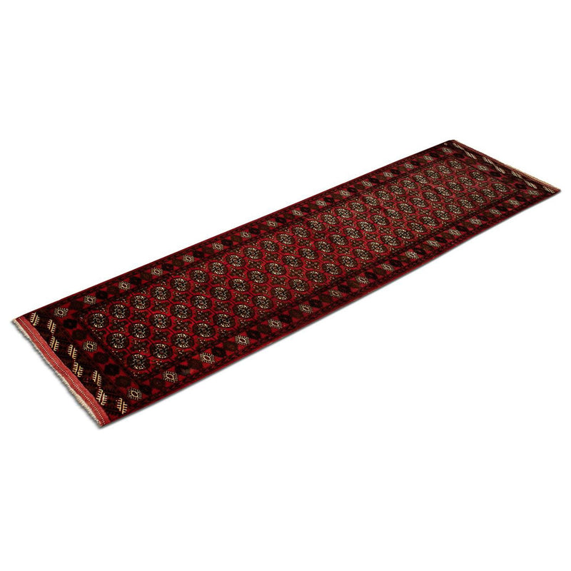Tappeto corsia Tappeto afgano - Bukhara - 288 x 85 cm - rosso