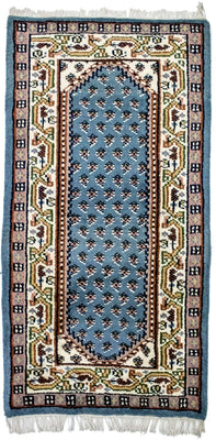 Tappeto orientale - 160 x 90 cm - blu chiaro