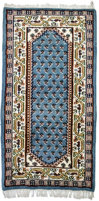 Tappeto orientale - 160 x 90 cm - blu chiaro
